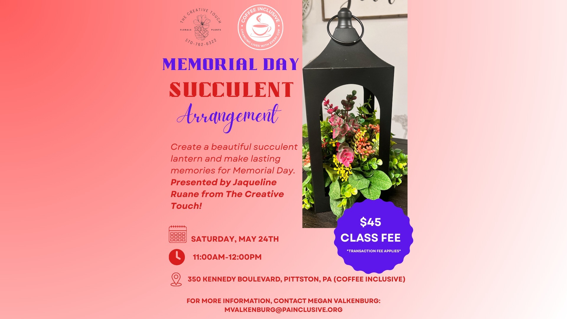 succulent latern workshop