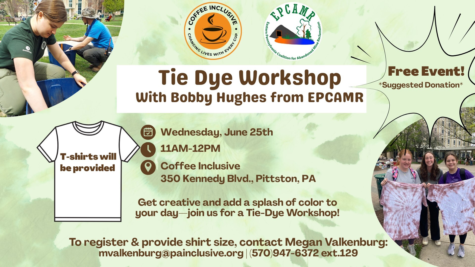 Tie Dye Workshop with Bobby Hughes from EPCAMR